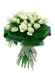 Bouquet of 25 white roses