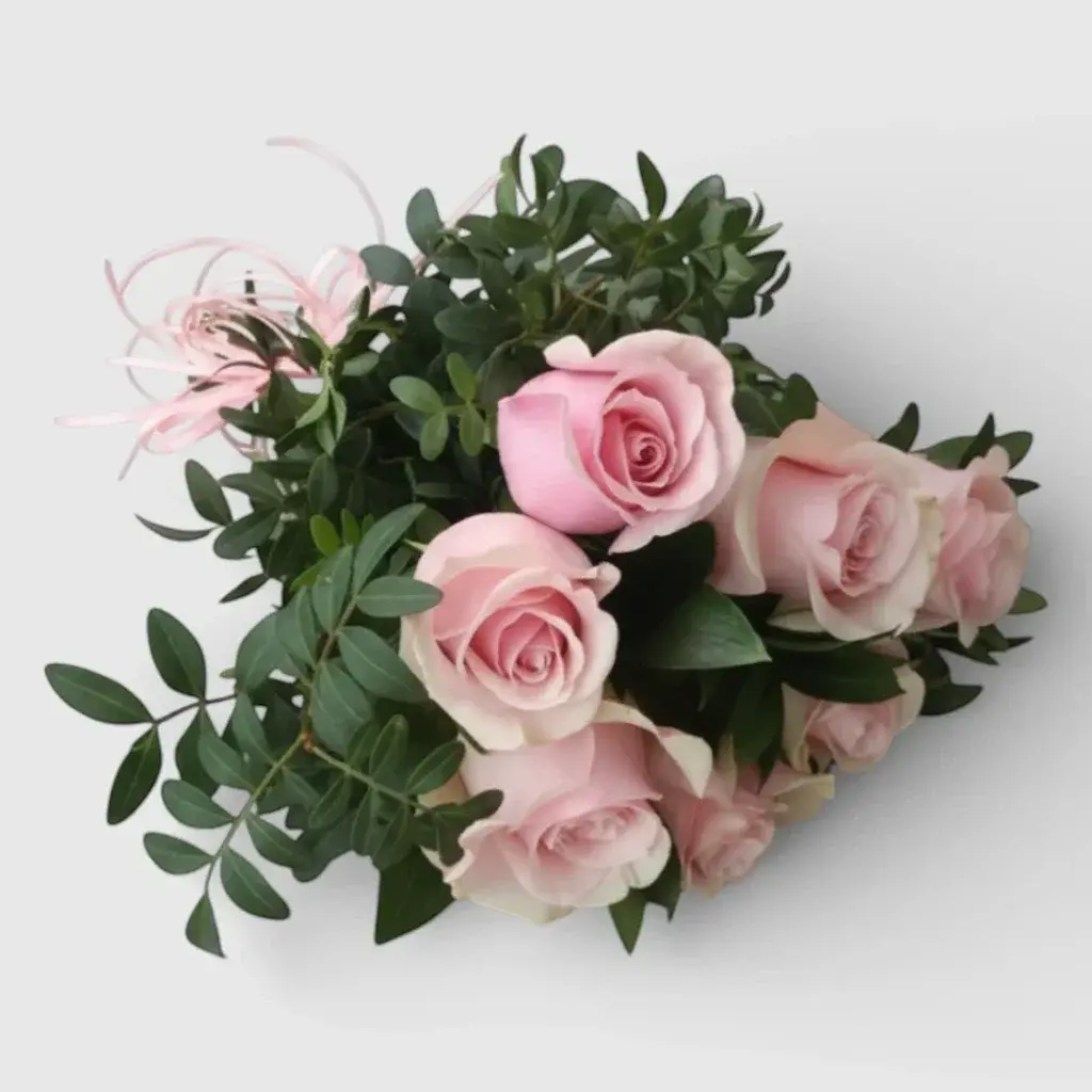 Bouquet of 7 pink roses