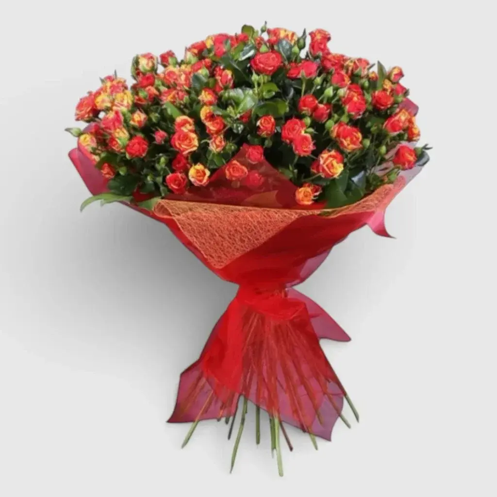 Bouquet of 35 Red Spray Roses