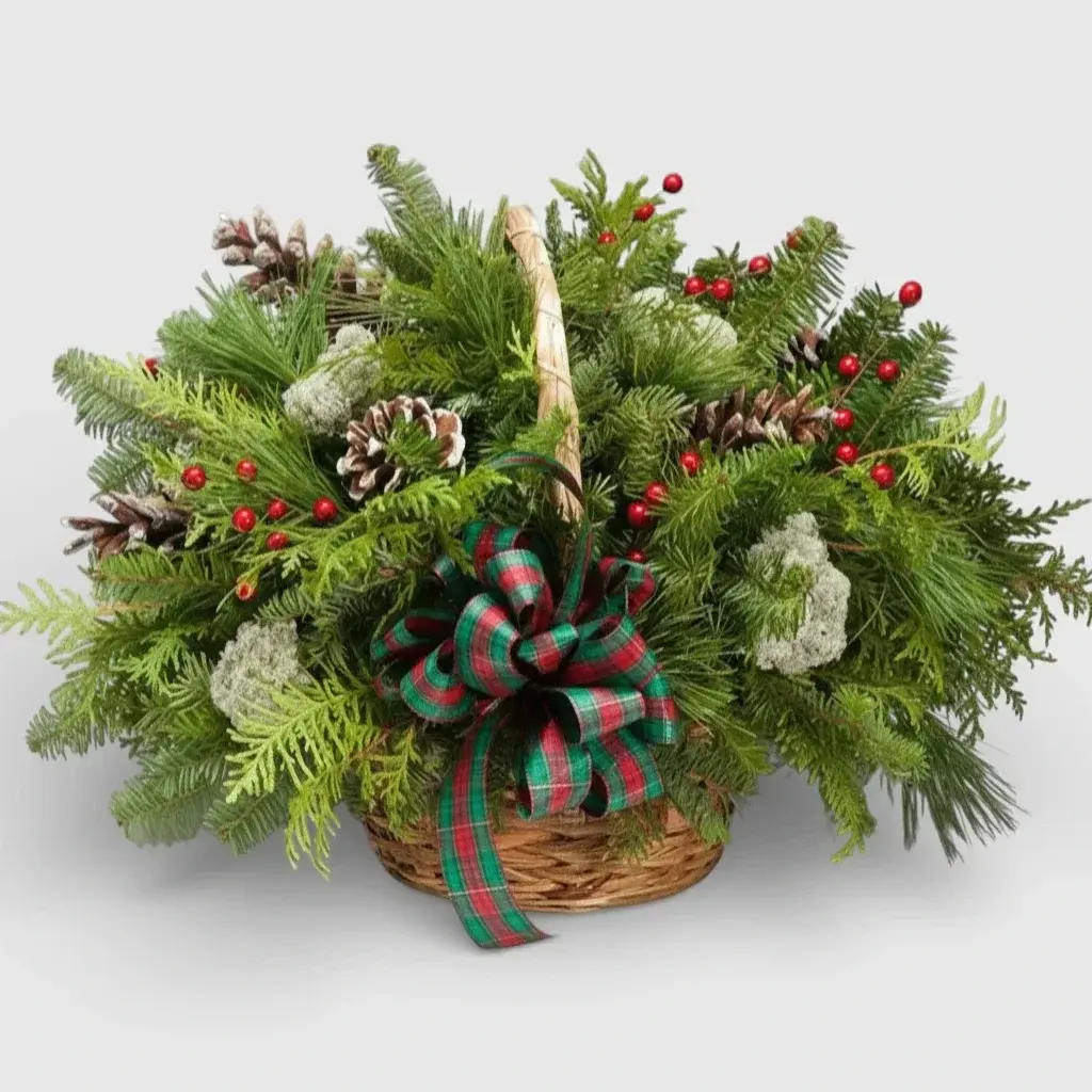 Arrangent in a basket "Holiday Wonderland"