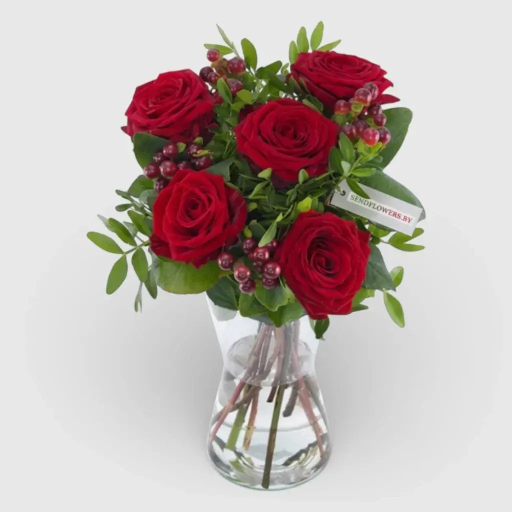 Bouquet of Red Roses "Beautiful day"