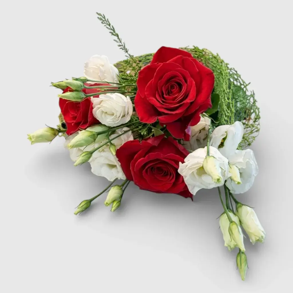 Bouquet of s " Roses and Eustoma"