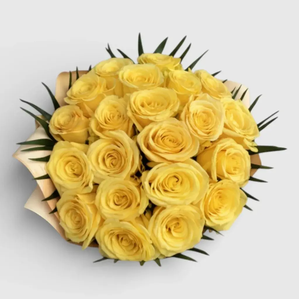Bouquet of 21 Yellow Roses