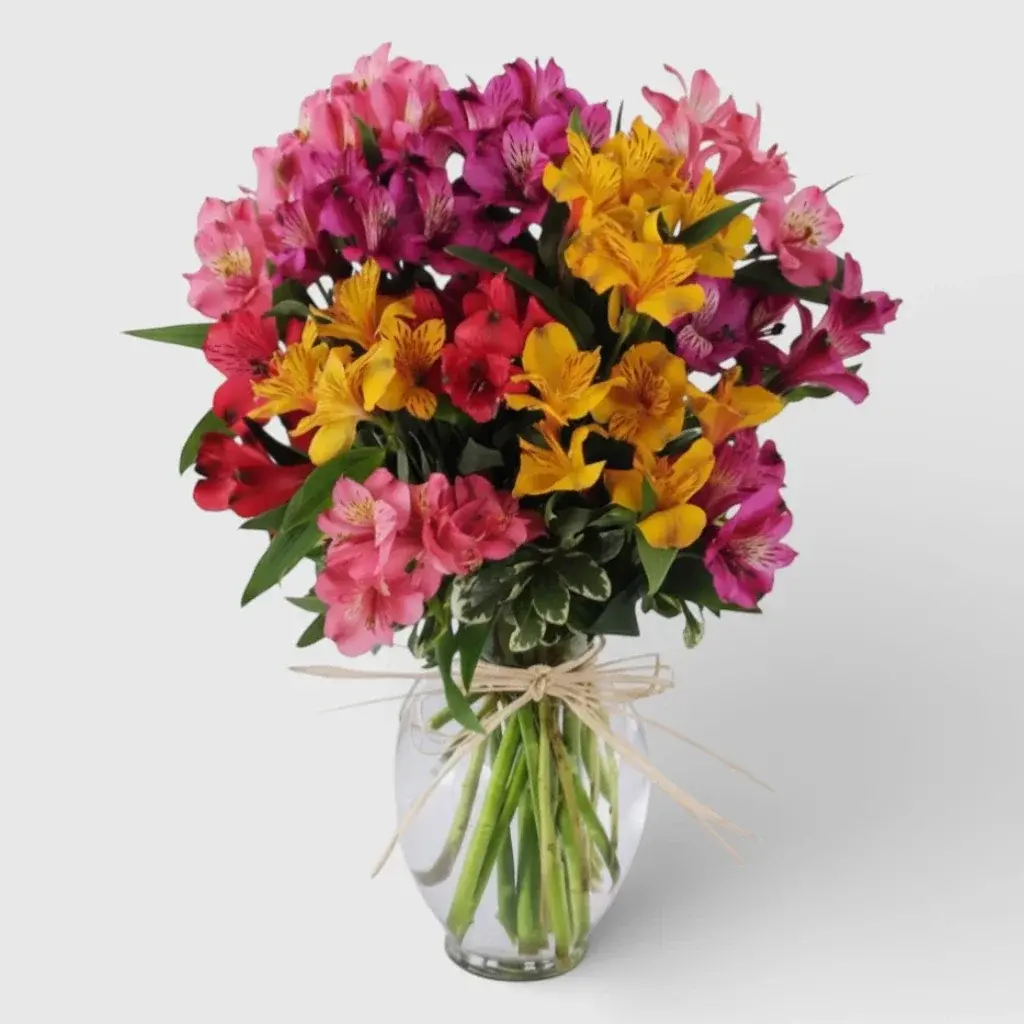Many-Colored Alstroemeria Bouquet "Salute"