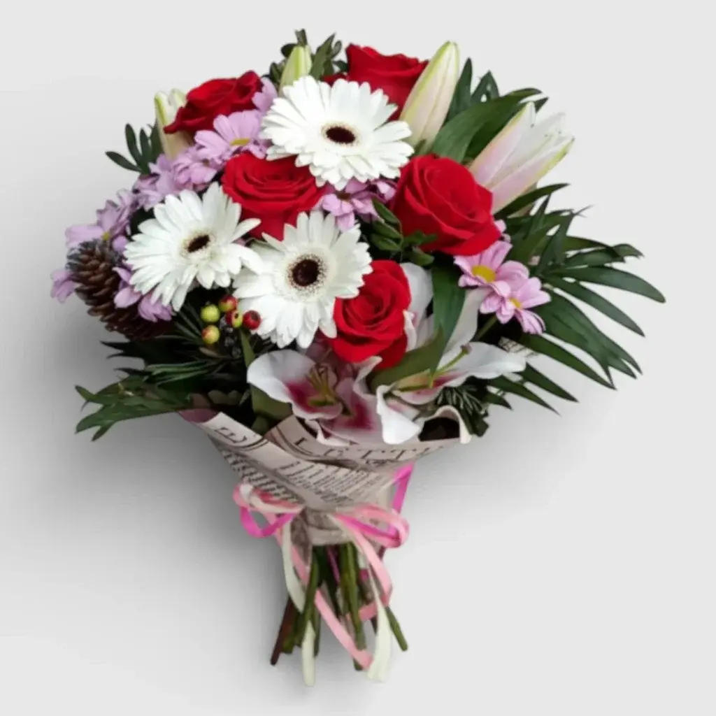 Multicolored bouquet "Delight"