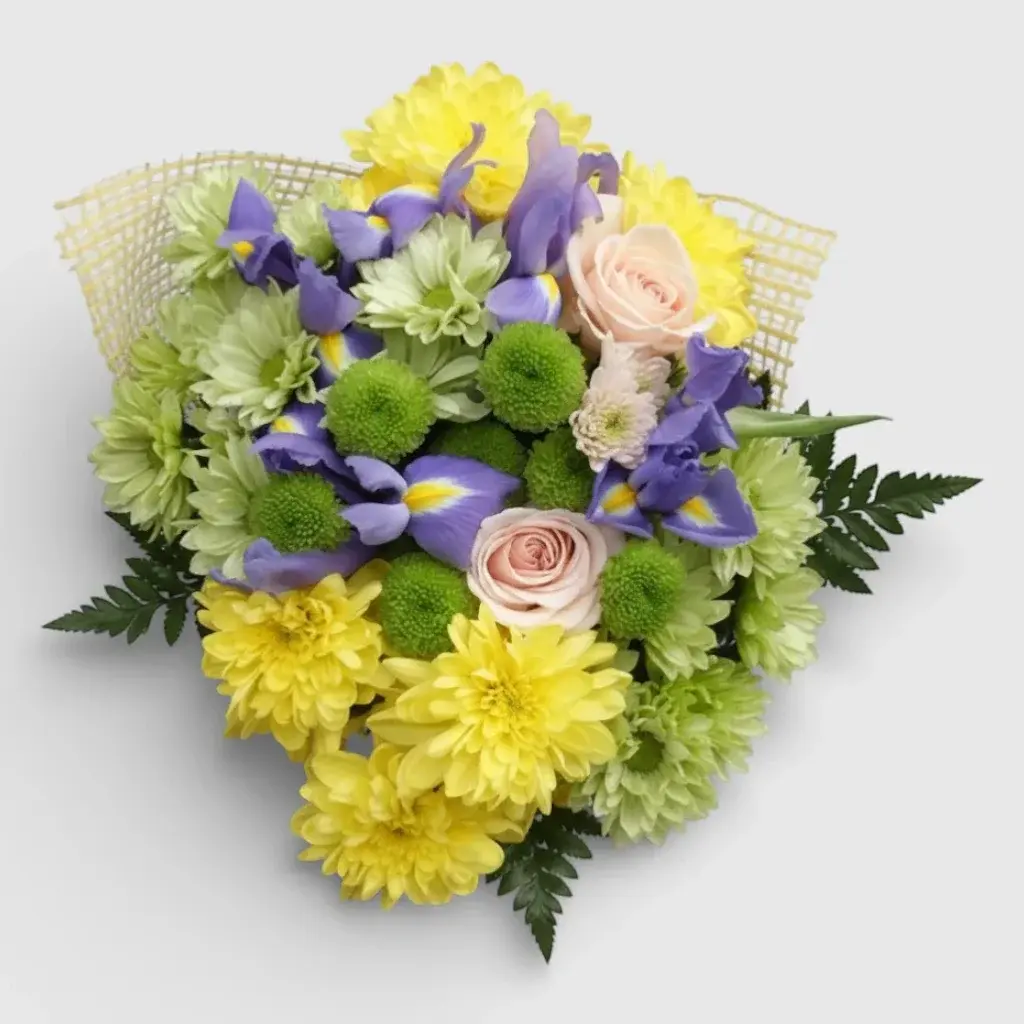 Carnations Hand-Tied Bouquet "Game of Colors"