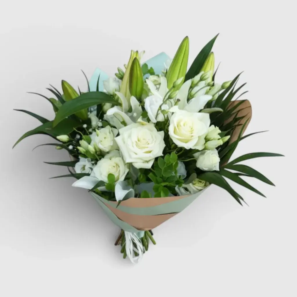 Bouquet of s "White Roses & Lilies"