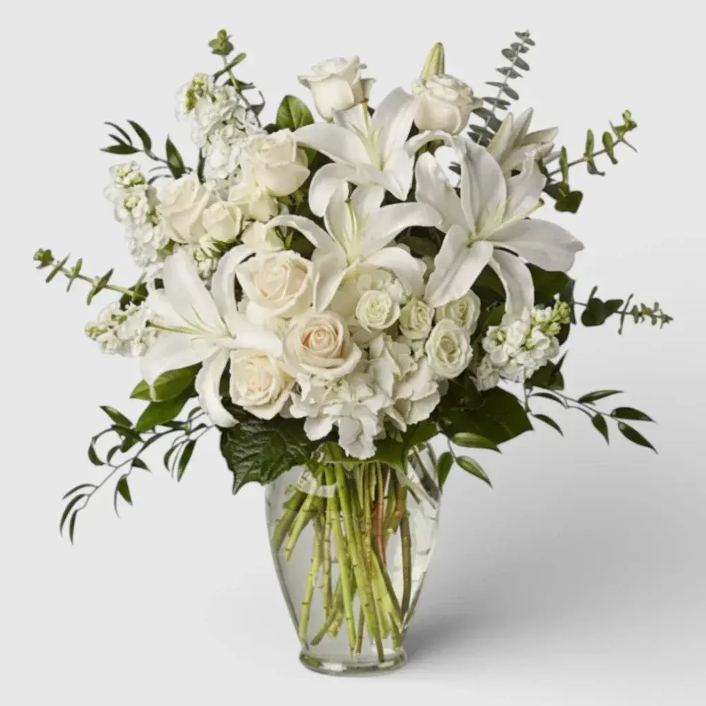 Bouquet of White Roses& Lilies