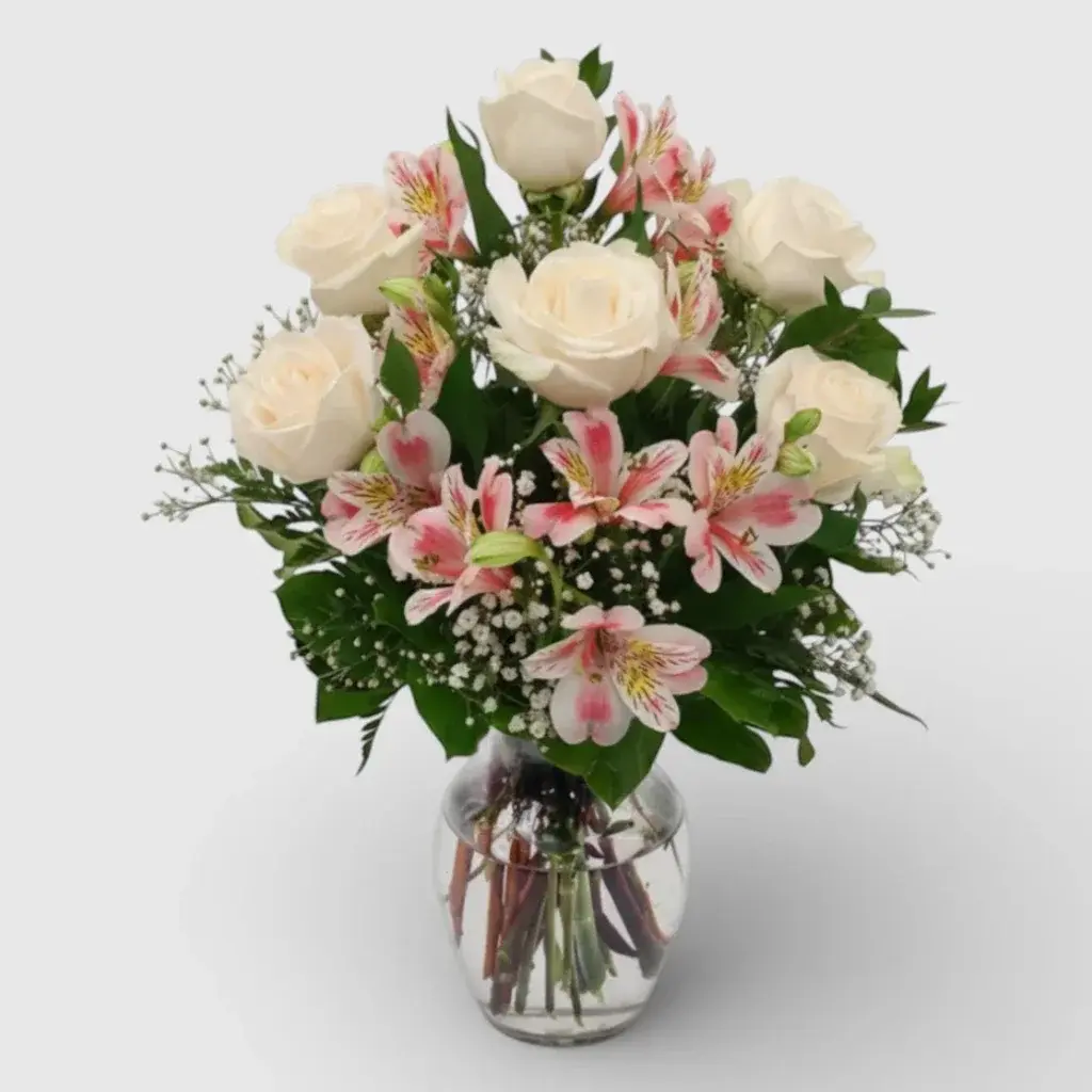 Rose & alstroemeria bouquet "Slow Dance"