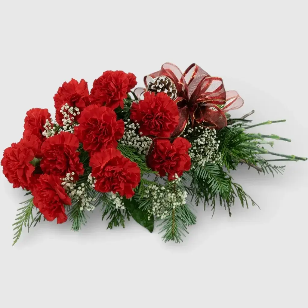 Hand-tied Bouquet of Red Carnations