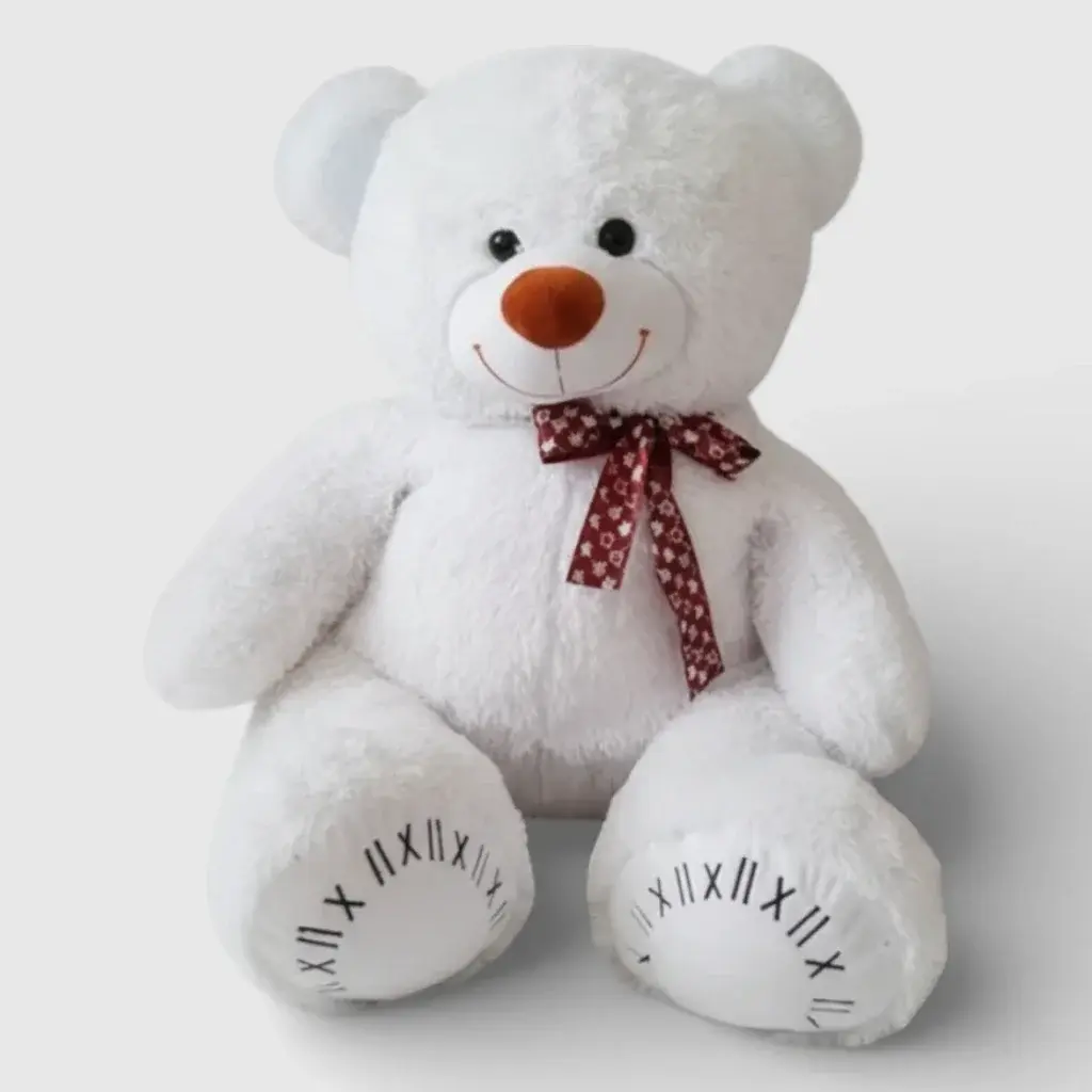 Soft toy teddy bear, white, 110 cm