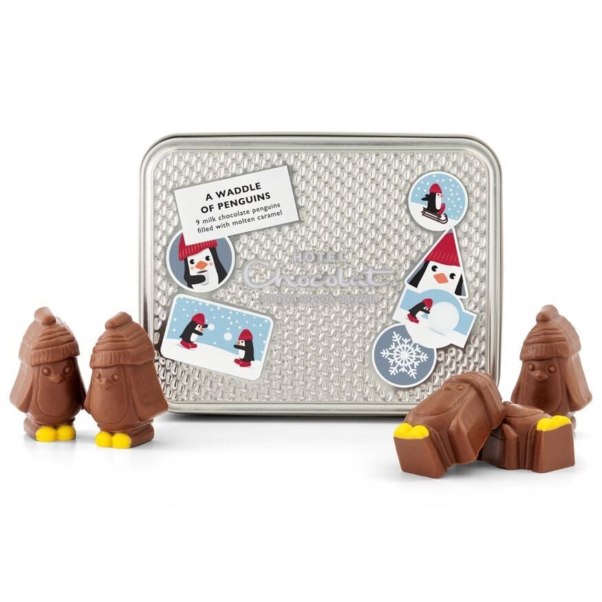 A Waddle of Penguins â€“ Chocolate Penguins Gift Tin