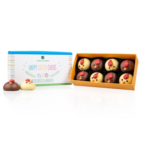 8 chocolate hens