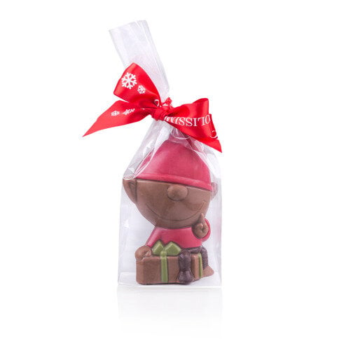 Little Christmas elf made of chocolate