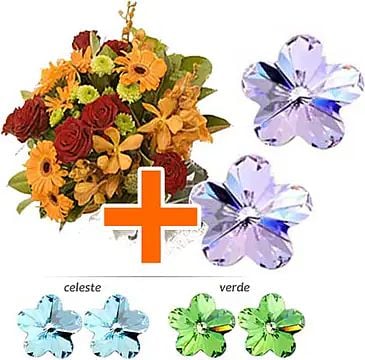 Earrings with Swarovski Elements (Classic Composition)