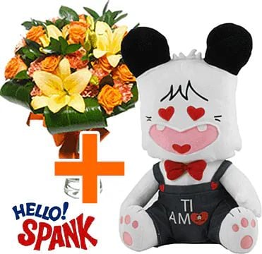 Hello Spank 30cm jeans + Flowers (Classic Composition)