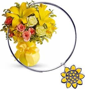 Thun Glossy Sunflower + Flowers Bracelet (Classic Composition)