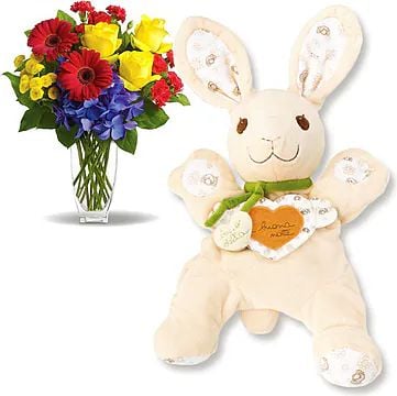 Thun Baby Item + Flowers (Classic Composition)