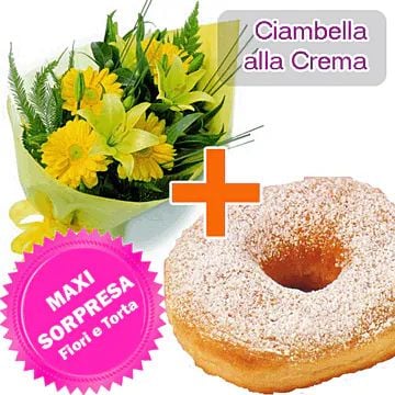 Cream Donut + Flowers (Classic Composition)