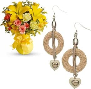 Thun Hugs + Flowers Earrings (Classic Composition)