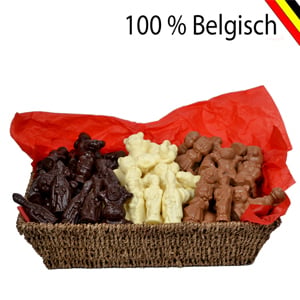 Sinterklaas hamper 1 kg with Callebaut chocolate figures