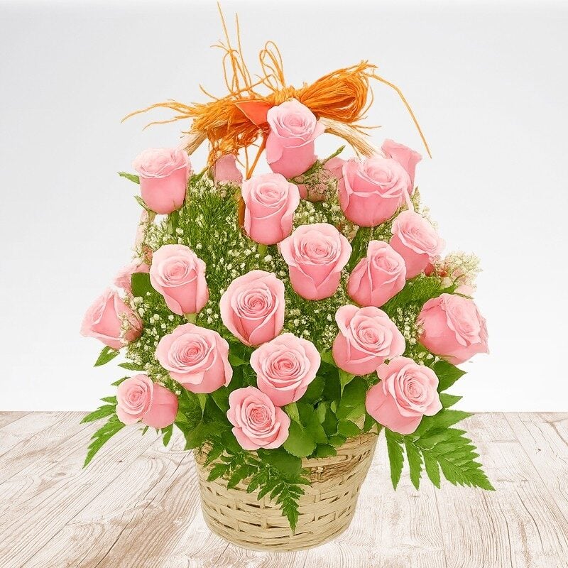 Basket of 24 Roses