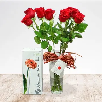 My vase of roses