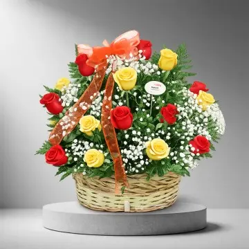 Basket of 25 Roses