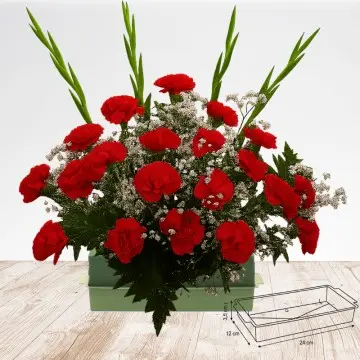 Carnation & Gladiolus Arrangement A