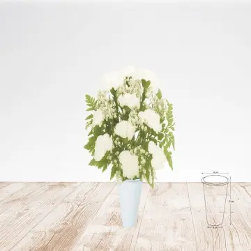 White Carnations Vase for Niche – Add-on