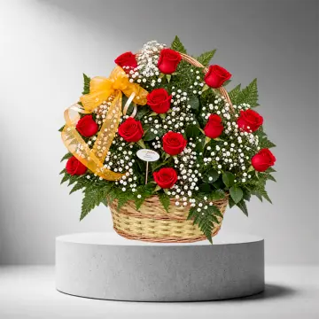 24 Rose Basket