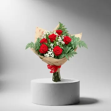 6 Roses Bouquet (Half Dozen)