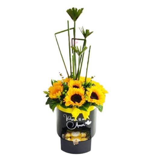 Floral arrangement of sunflowers