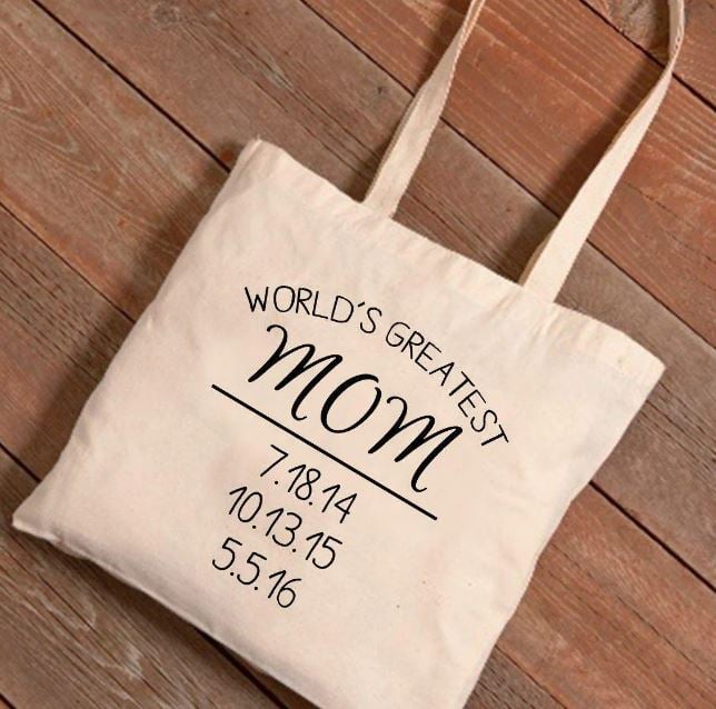 Personalized Tote Bags - World's Greatest Mom