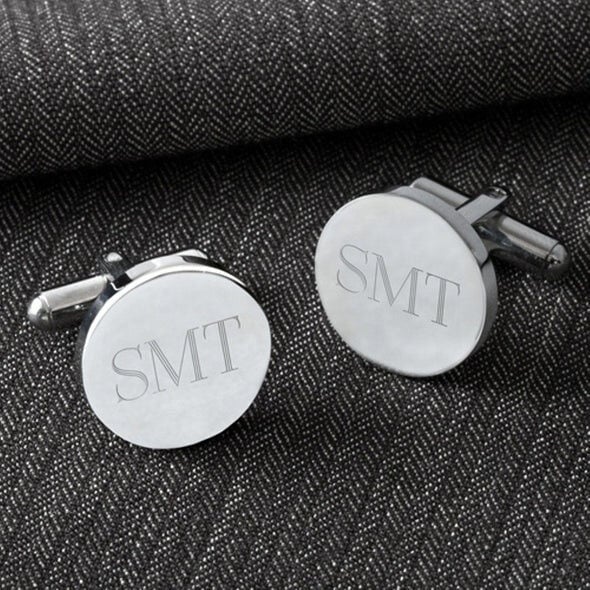 Personalized Cufflinks - Classic Round Monogram