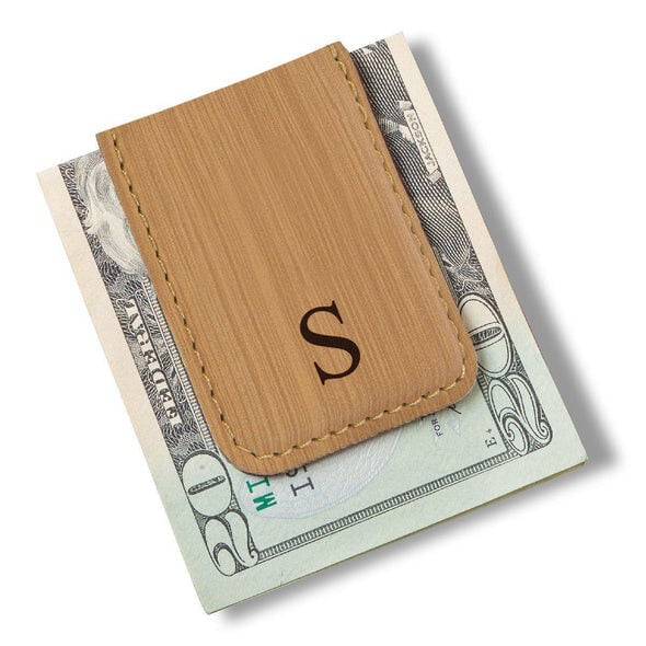 Men's Magnetic Money Clip - Single Initial