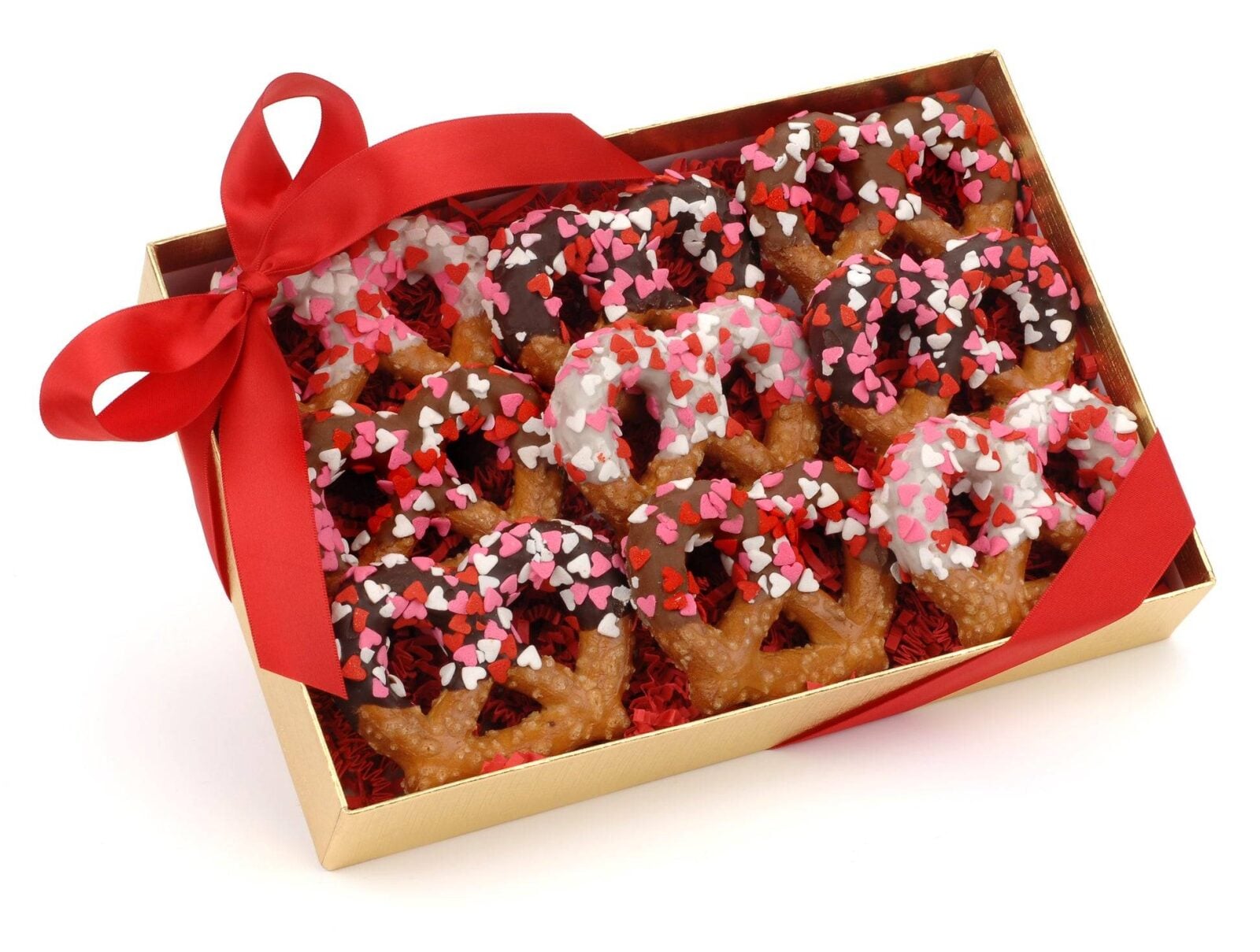 Sweetheart Chocolate Pretzel Twists, Box of 9