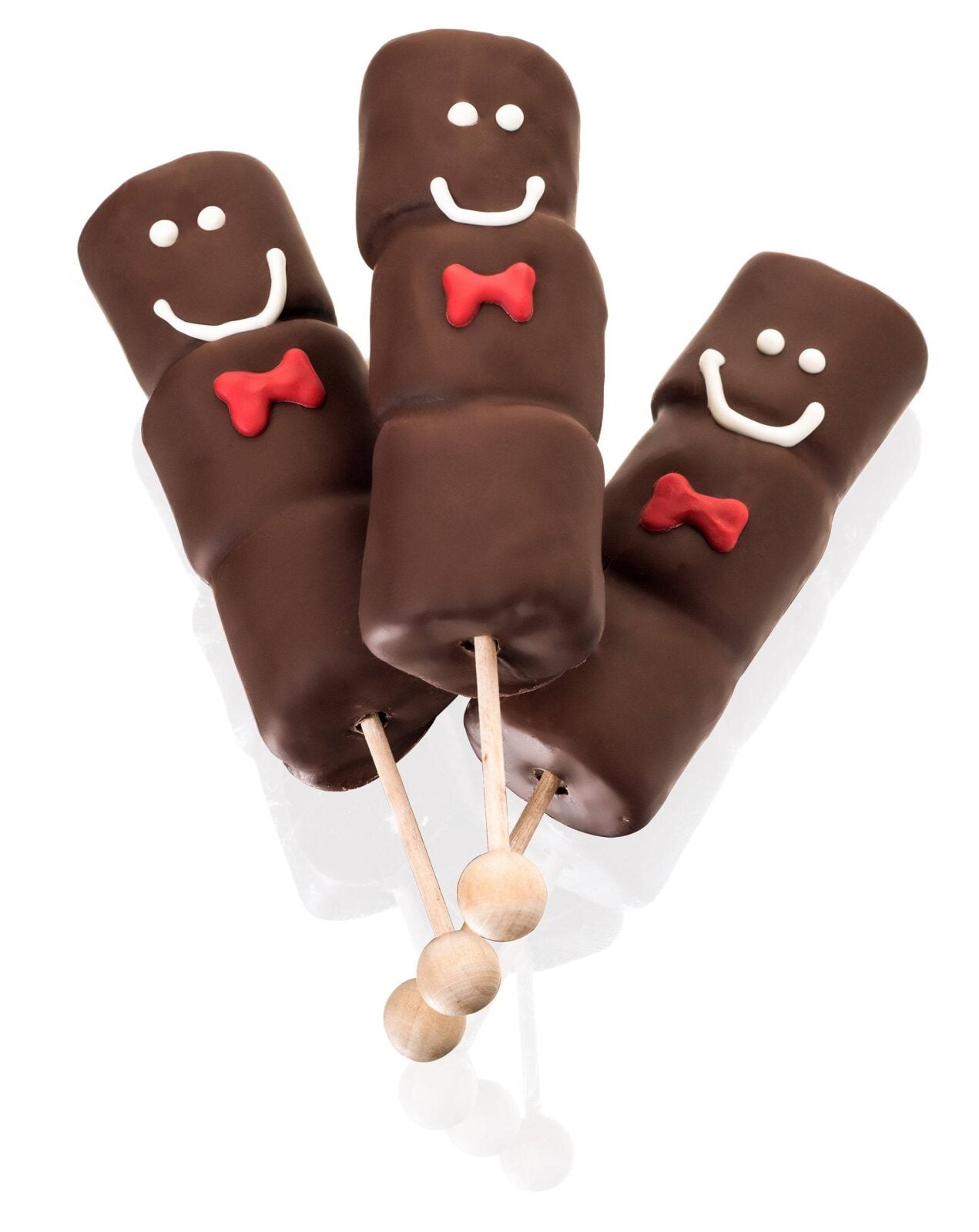 Gingerbread Man Hand-Dipped Marshmallows Sticks