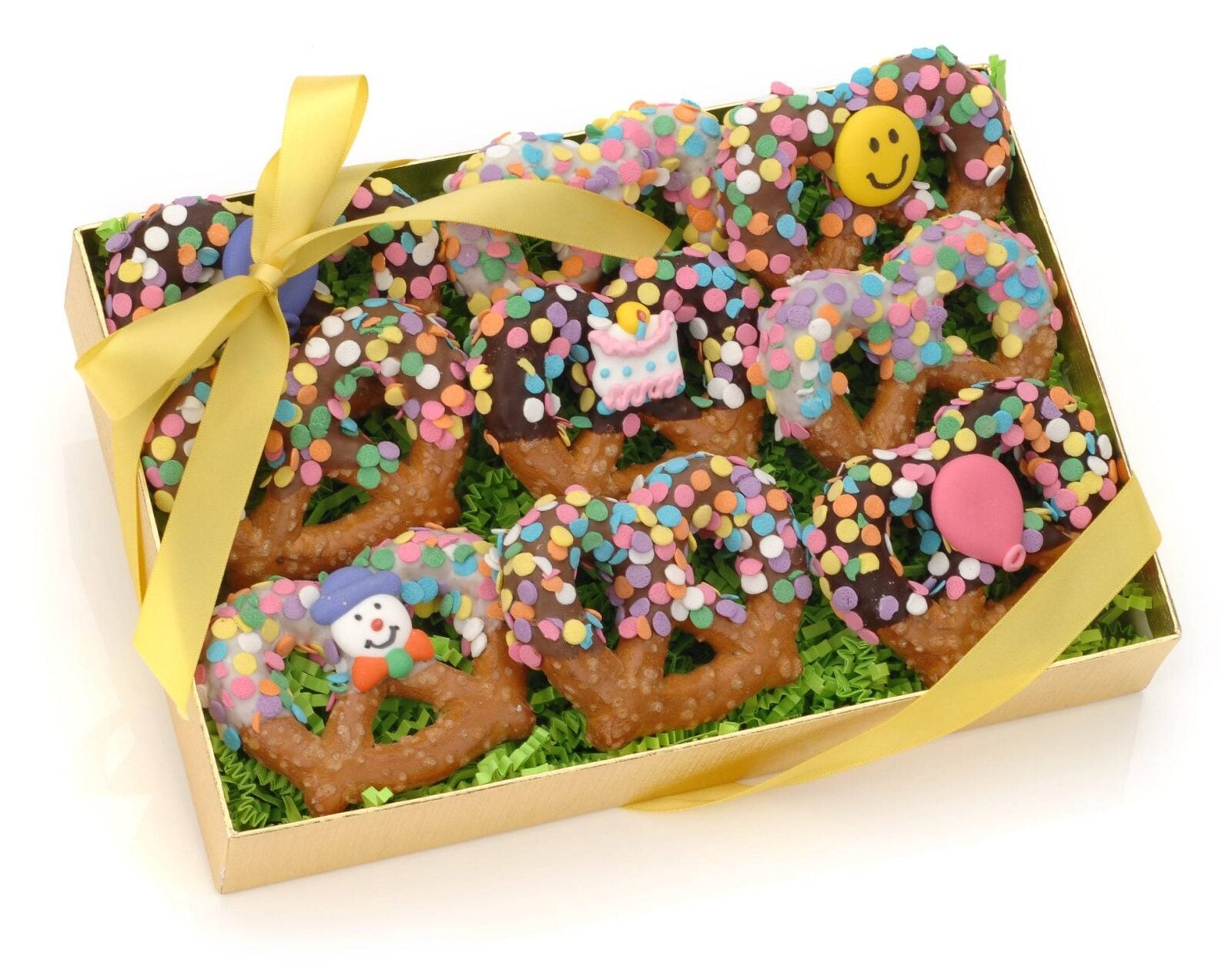 Birthday Chocolate Pretzel Twists, Box of 9