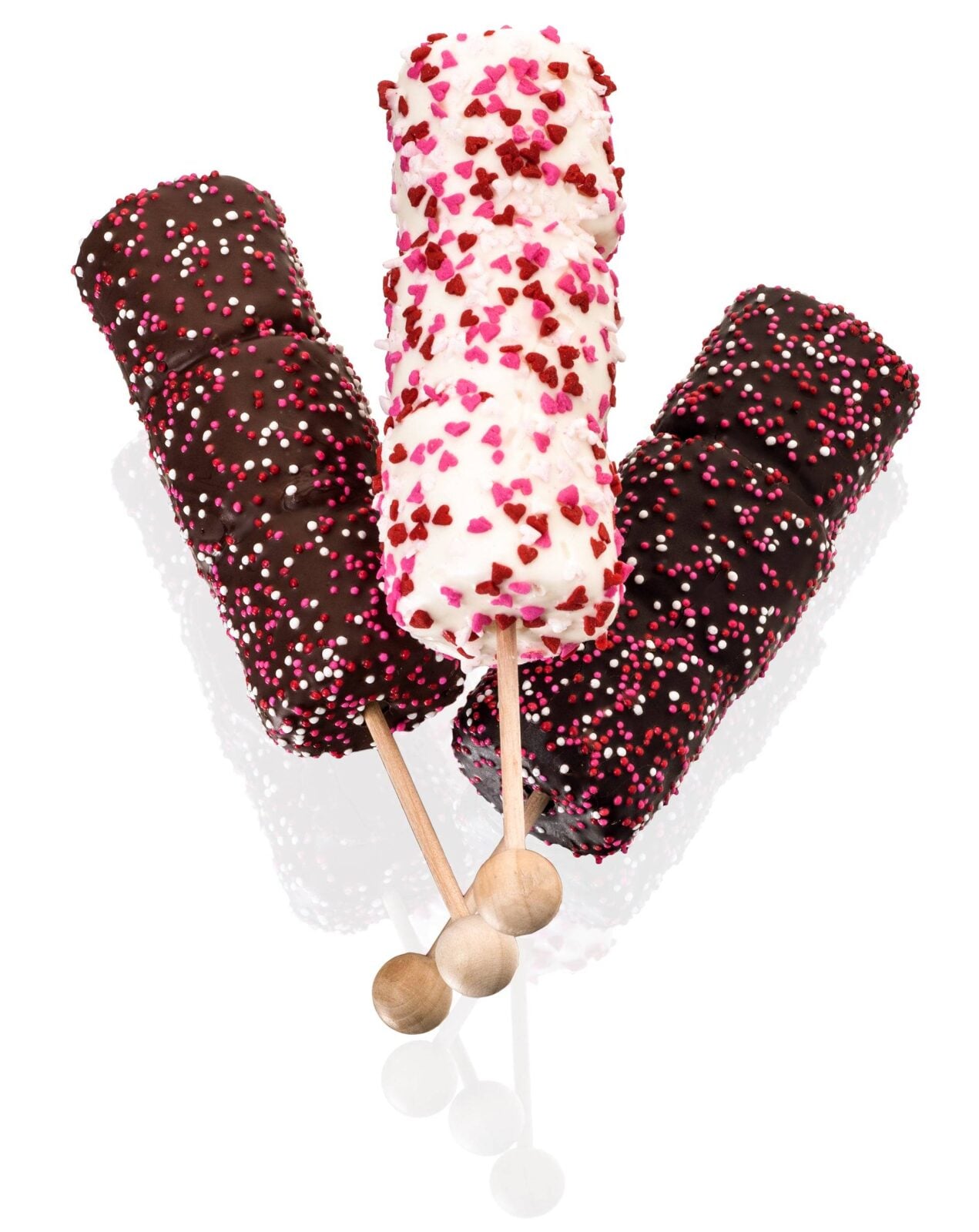 Lovely Hearts Hand-Dipped Marshmallows Sticks