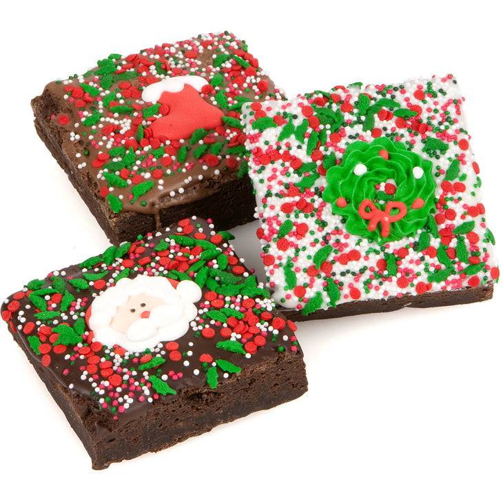 Christmas Triple Chocolate Extra Large Brownies-Single Individually Wrapped