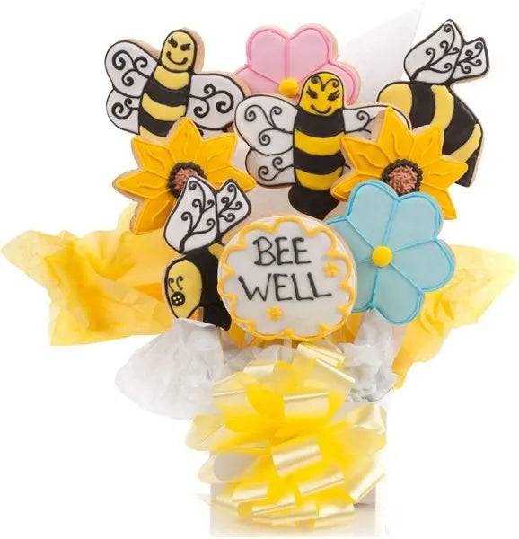 Bee Well Cookie Bouquet (5 Cookie Count)