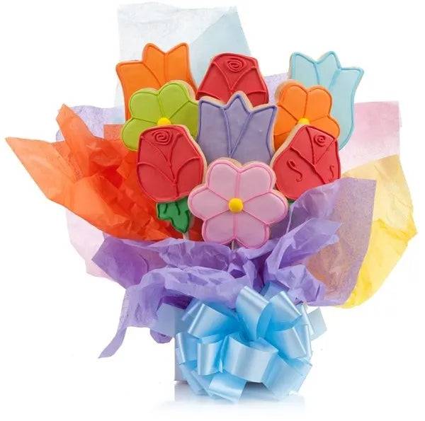 Lovely Flowers Cookie Bouquet (5 Cookie Count)