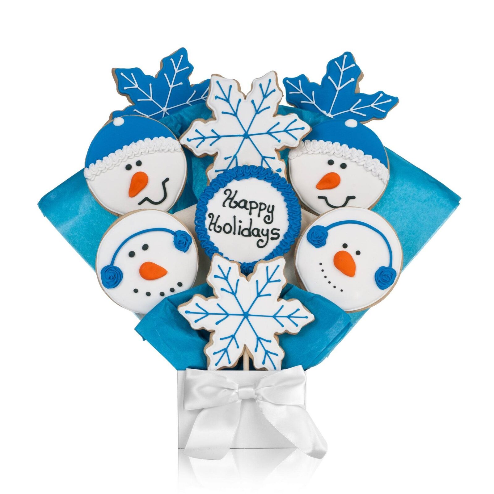 Winter Holidays Cookie Bouquet (5 Cookie Count)