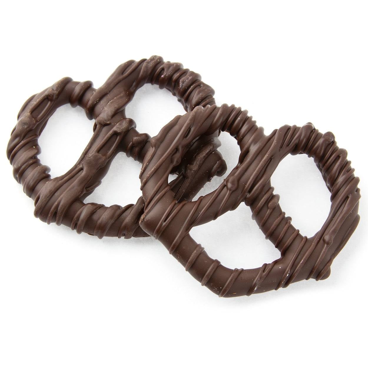 Chocolate Covered Pretzels with Chocolate Drizzle - 96 Count