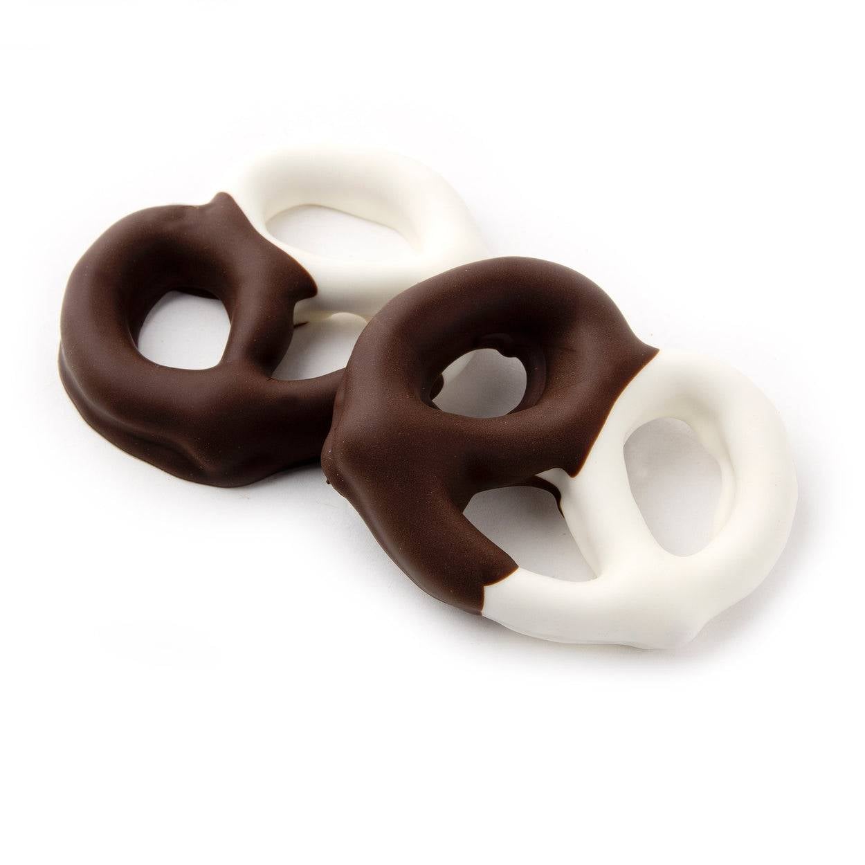 Black and White Chocolate Covered Pretzels - 96 Count