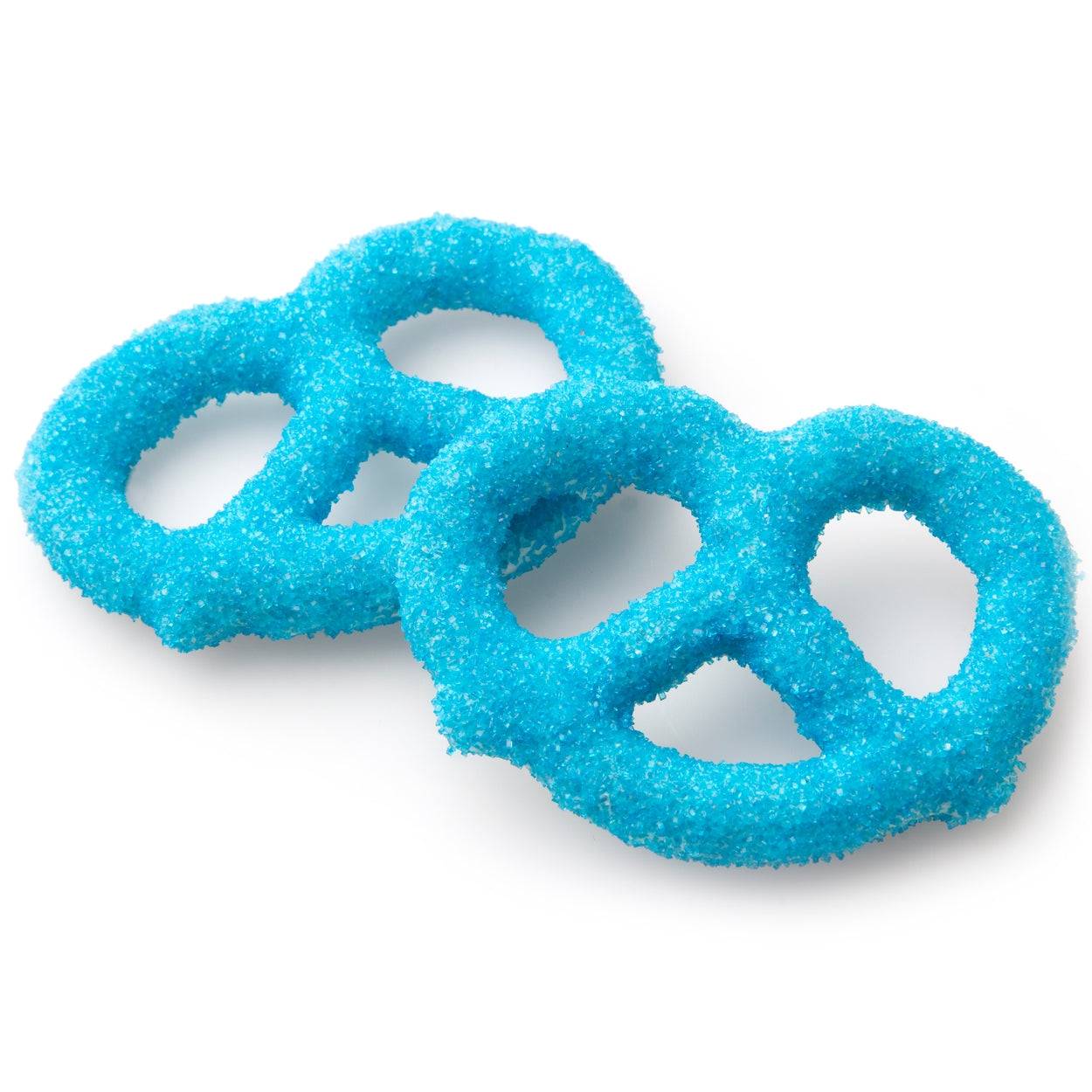 Chocolate Covered Pretzels with Blue Sugar Crystals - 96 Count