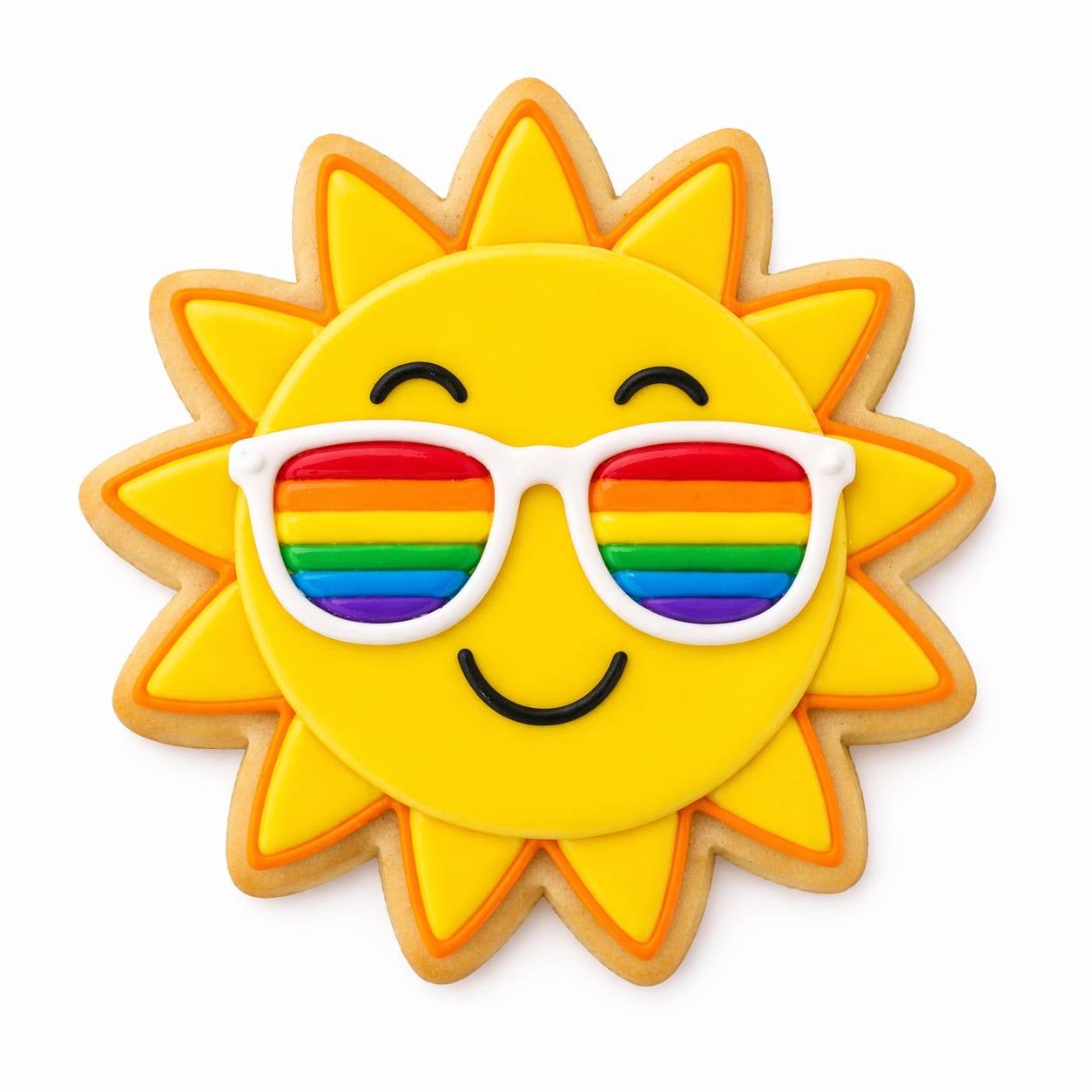 Pride Month SUN Cookie - Handcrafted Sugar Cookie