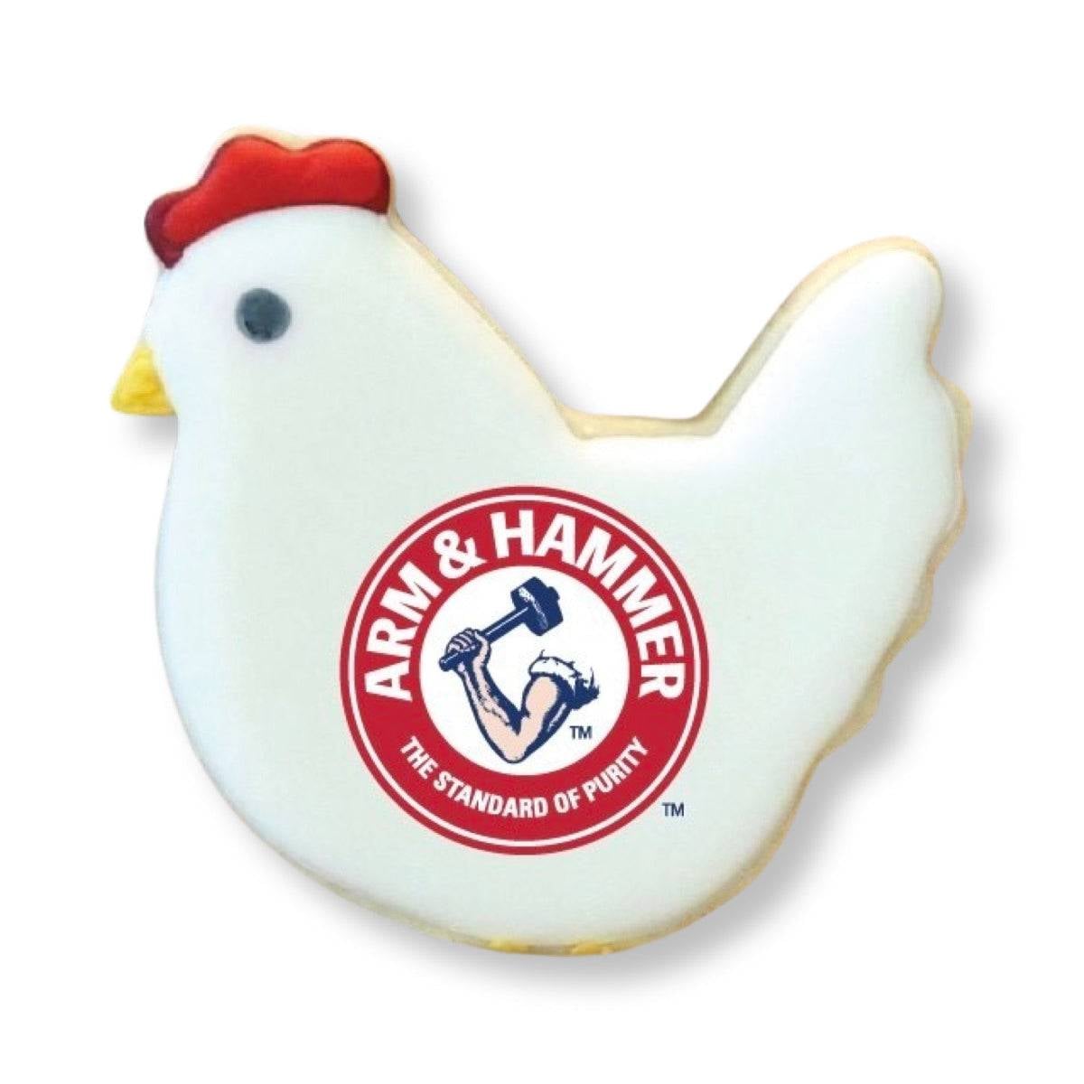 4" Printed Iced Sugar Hen Cookie- Single