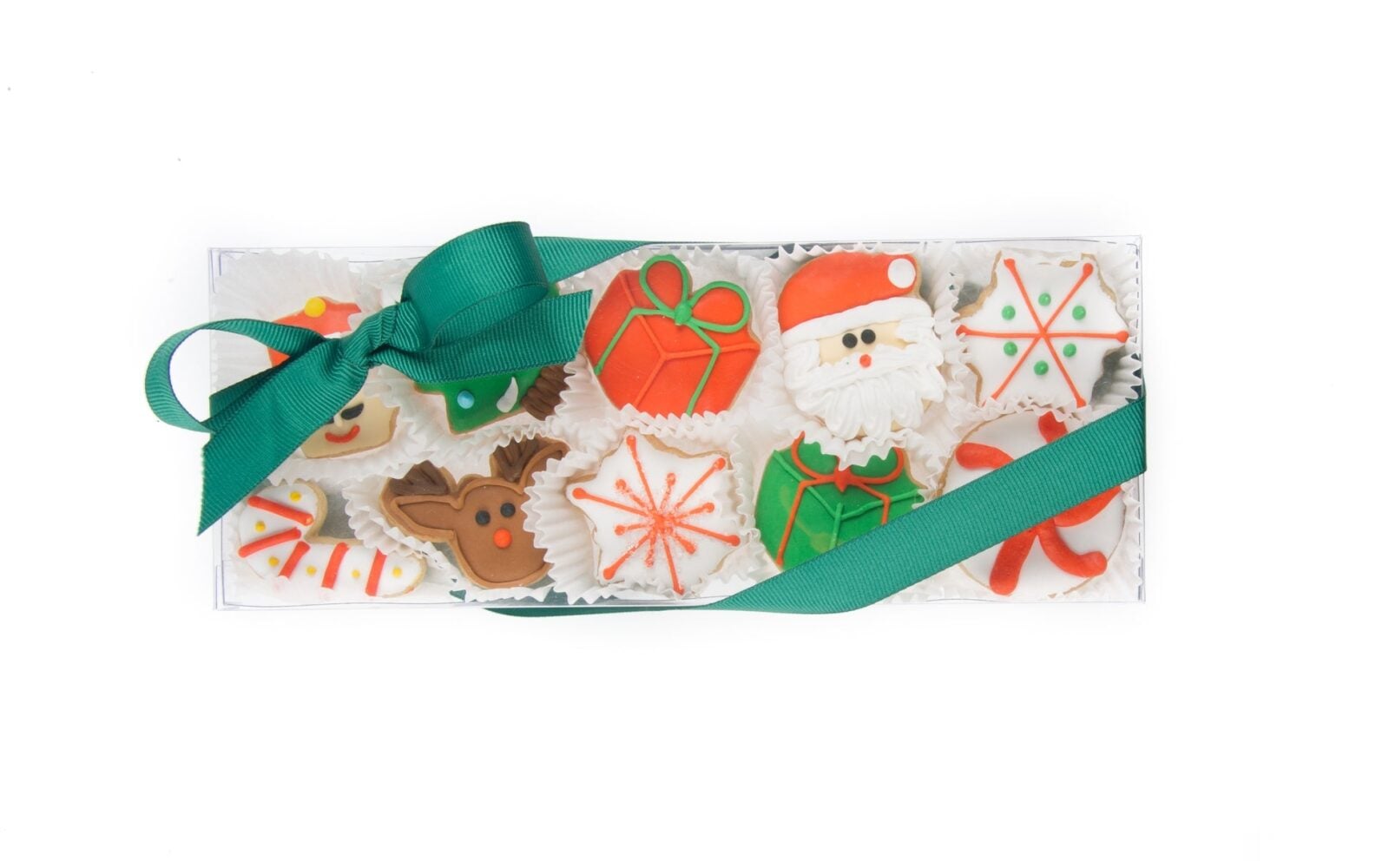 Christmas Mini Cookie Clear Gift Box- 10 pc